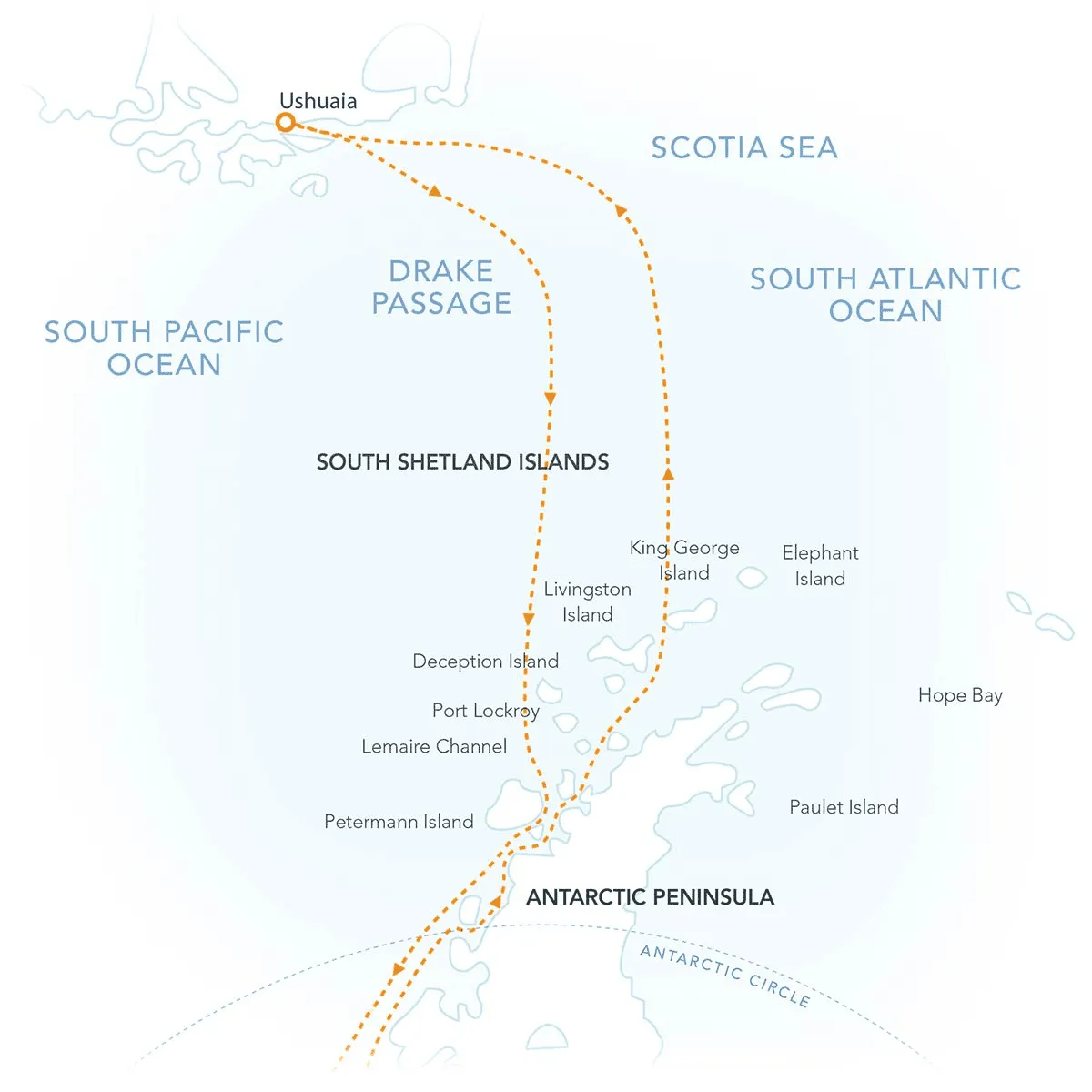 Map circle crossing reversed