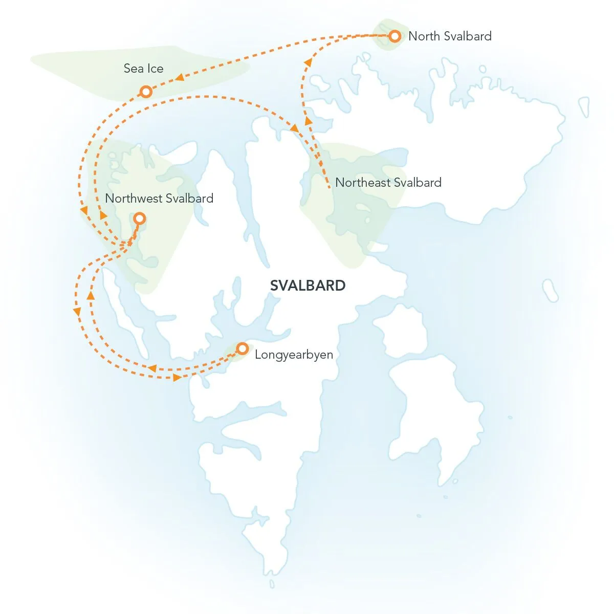 Expeditions map classic svalbard