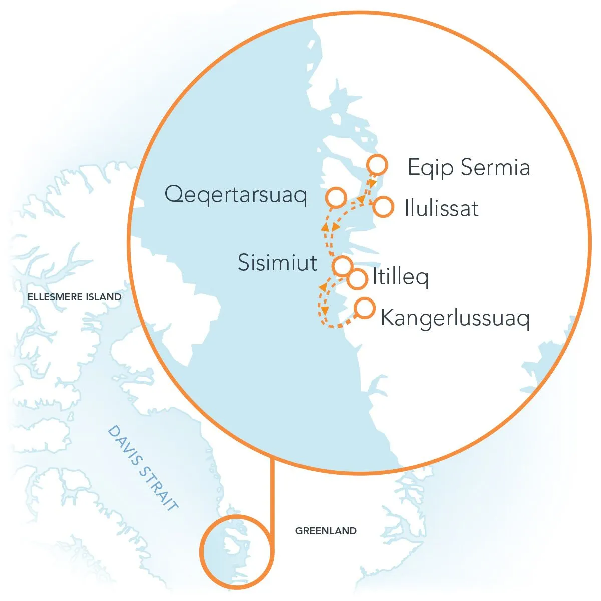Expeditions map disko bay