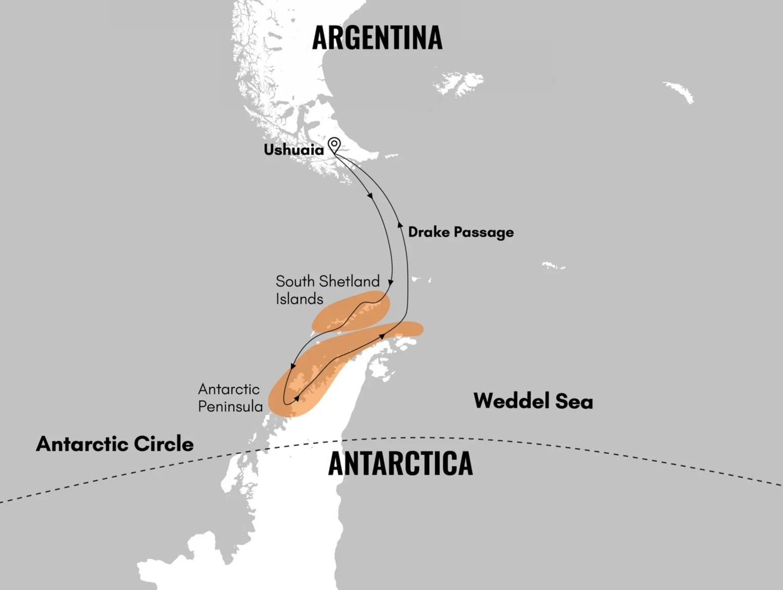 Spirit of terra nova voyage map