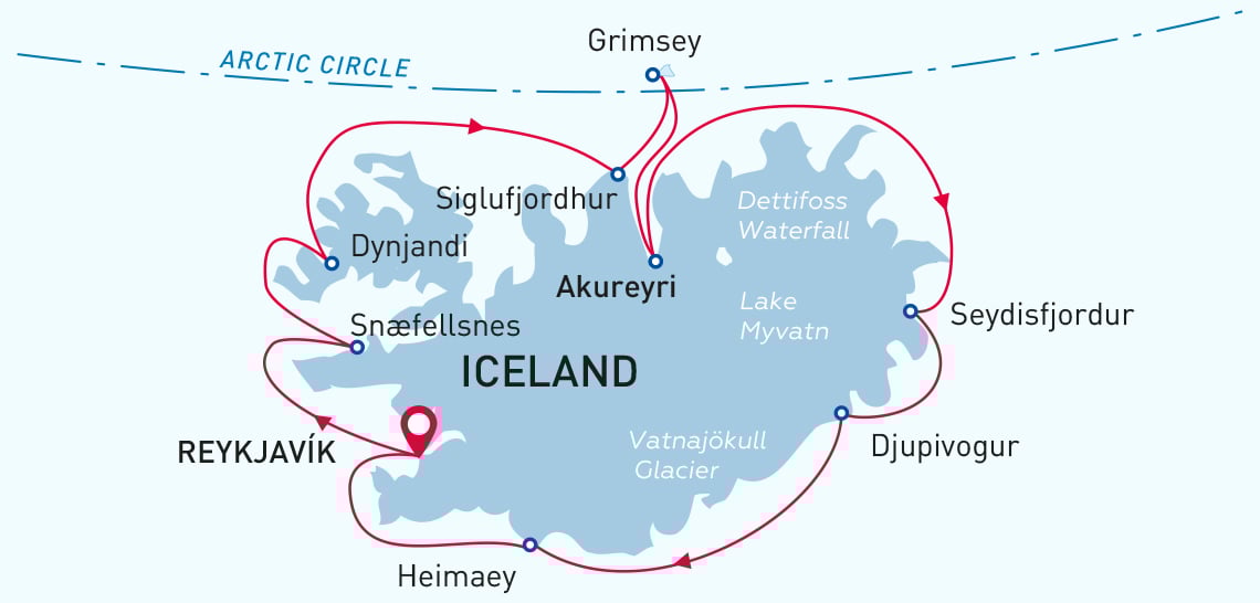 Iceland circumnavigation en