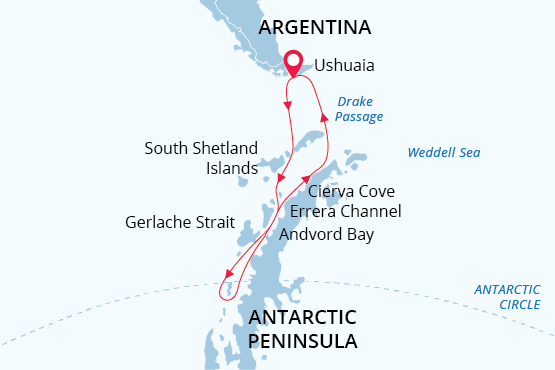 Map antarctic circle