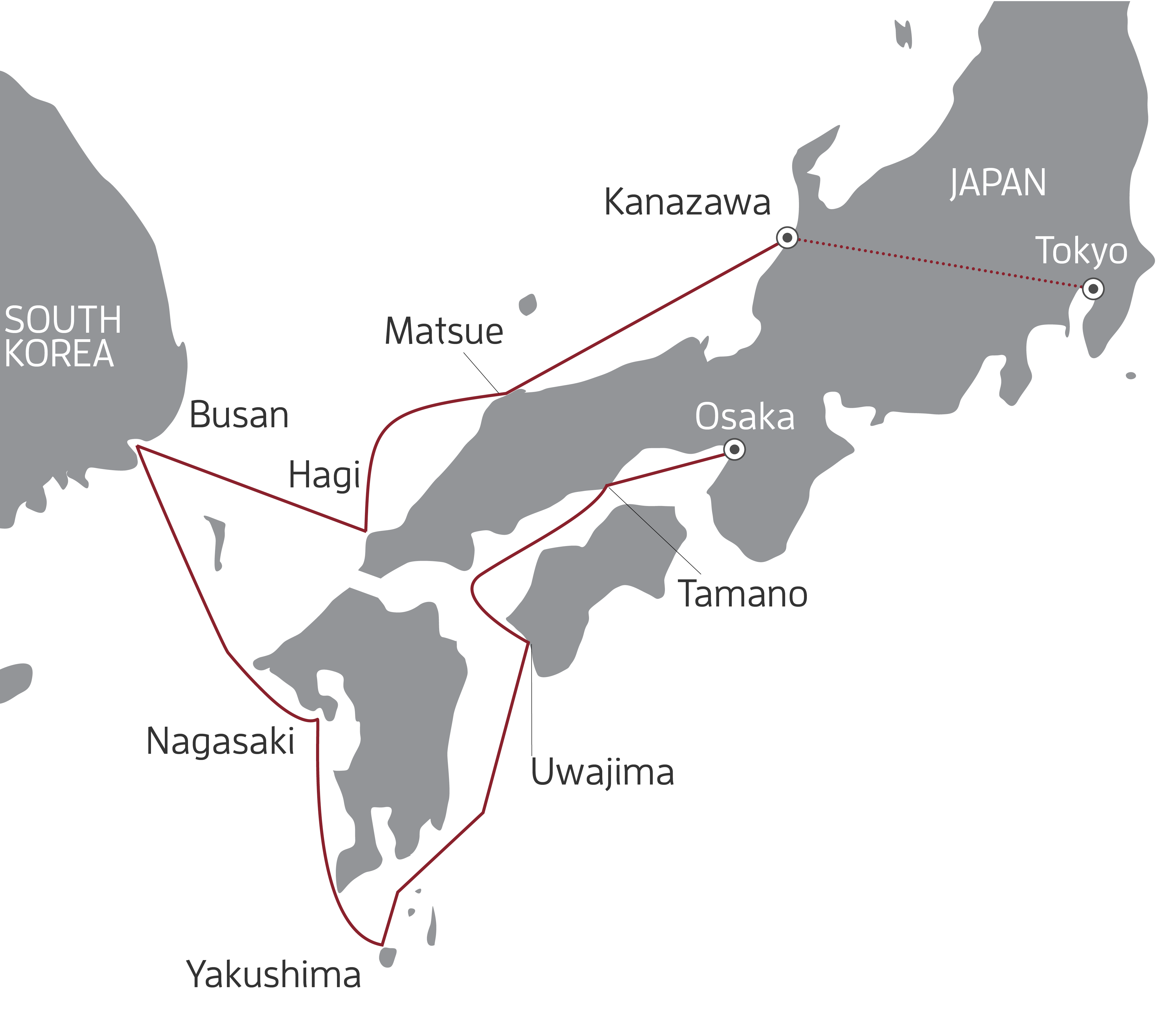 Islands of japan map