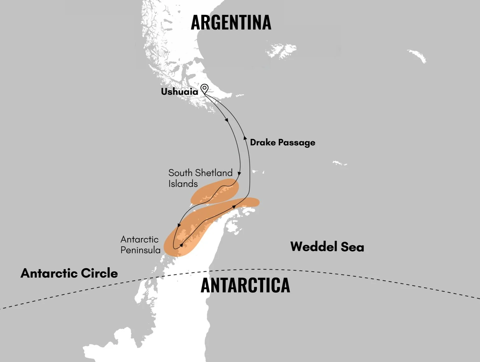 Classic antarctica map terra nova expeditions